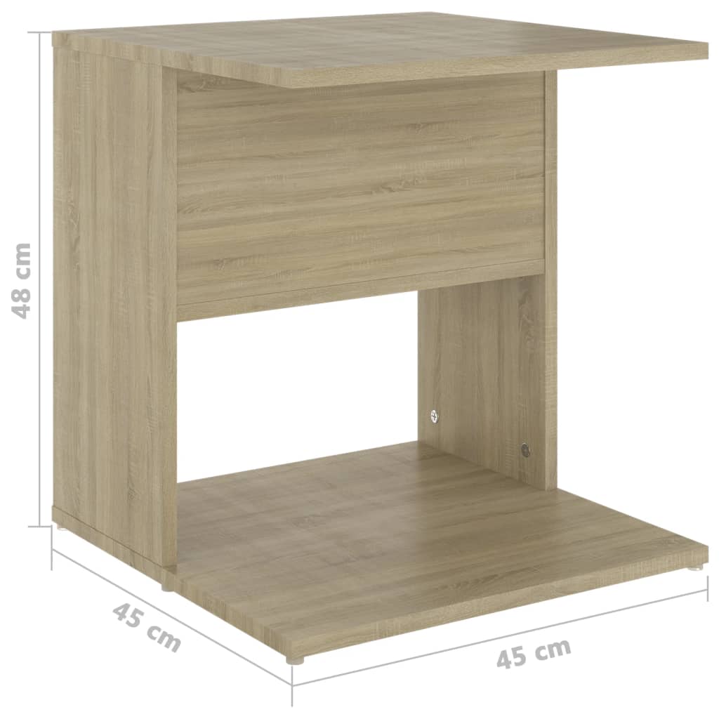 Table d'appoint 45x45x48 cm en bois travaillé