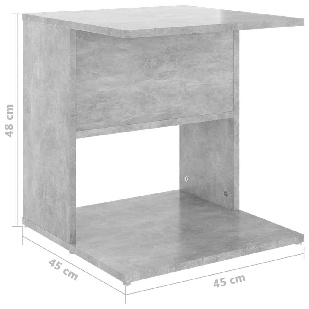 Bijzettafel 45x45x48 cm bewerkt hout