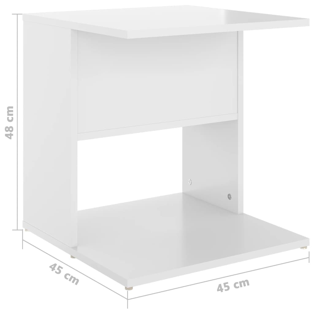 Table d'appoint 45x45x48 cm en bois travaillé