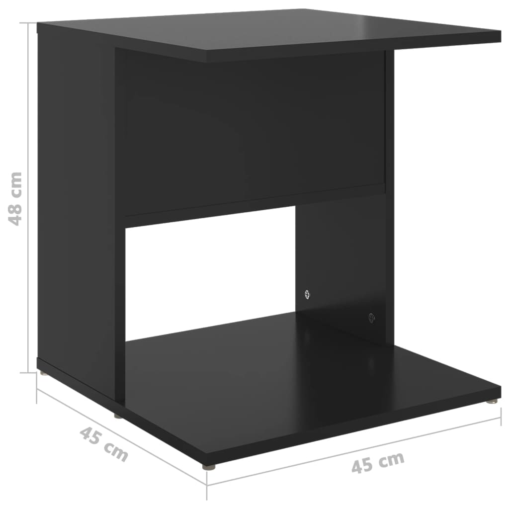 Bijzettafel 45x45x48 cm bewerkt hout