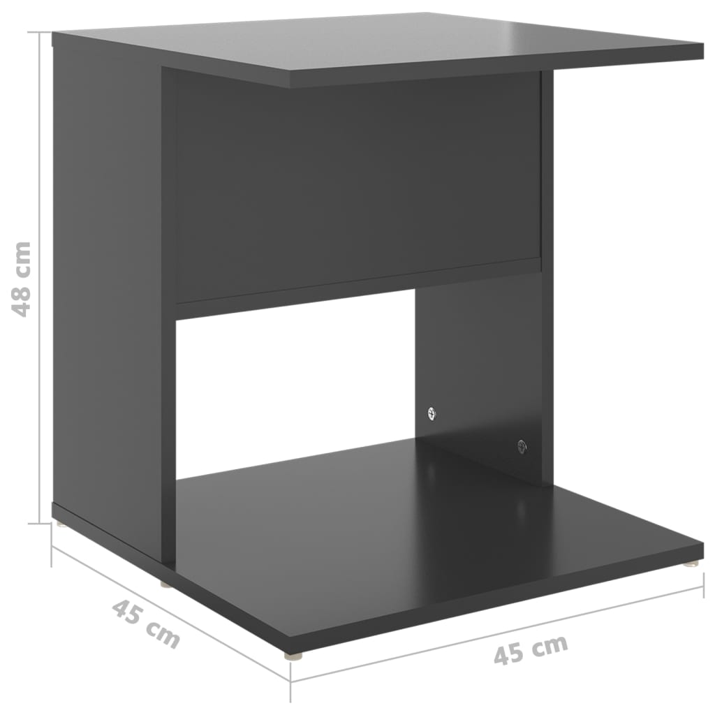 Table d'appoint 45x45x48 cm en bois travaillé