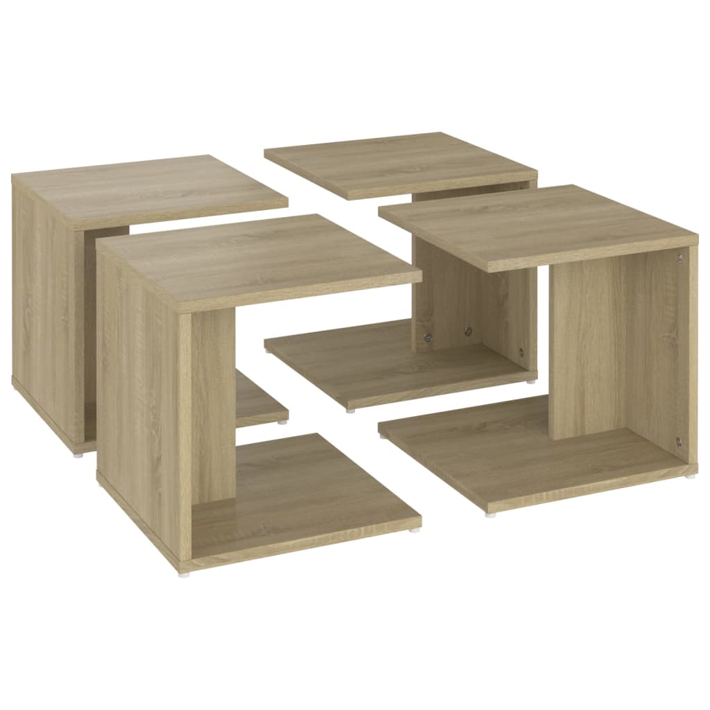 Tables basses 4 pcs 33x33x33 cm bois fini