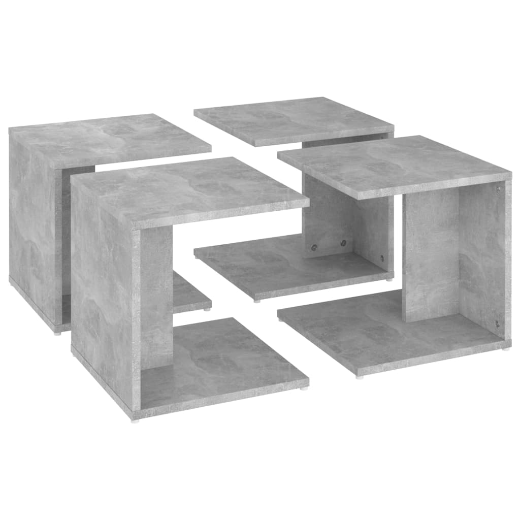 Tables basses 4 pcs 33x33x33 cm bois fini