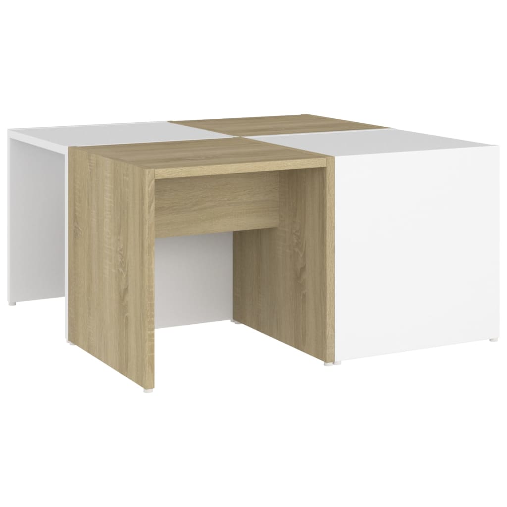 Tables basses 4 pcs 33x33x33 cm bois fini