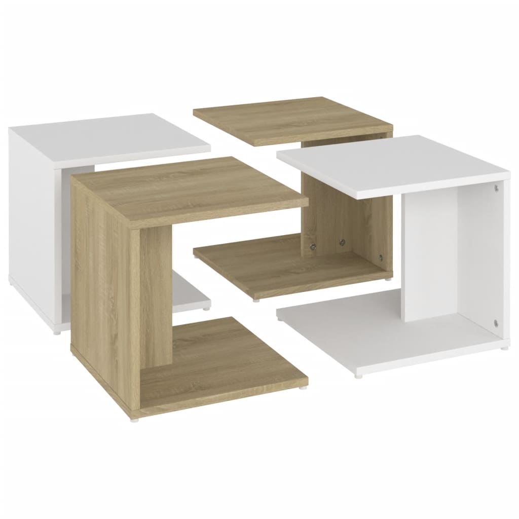 Tables basses 4 pcs 33x33x33 cm bois fini