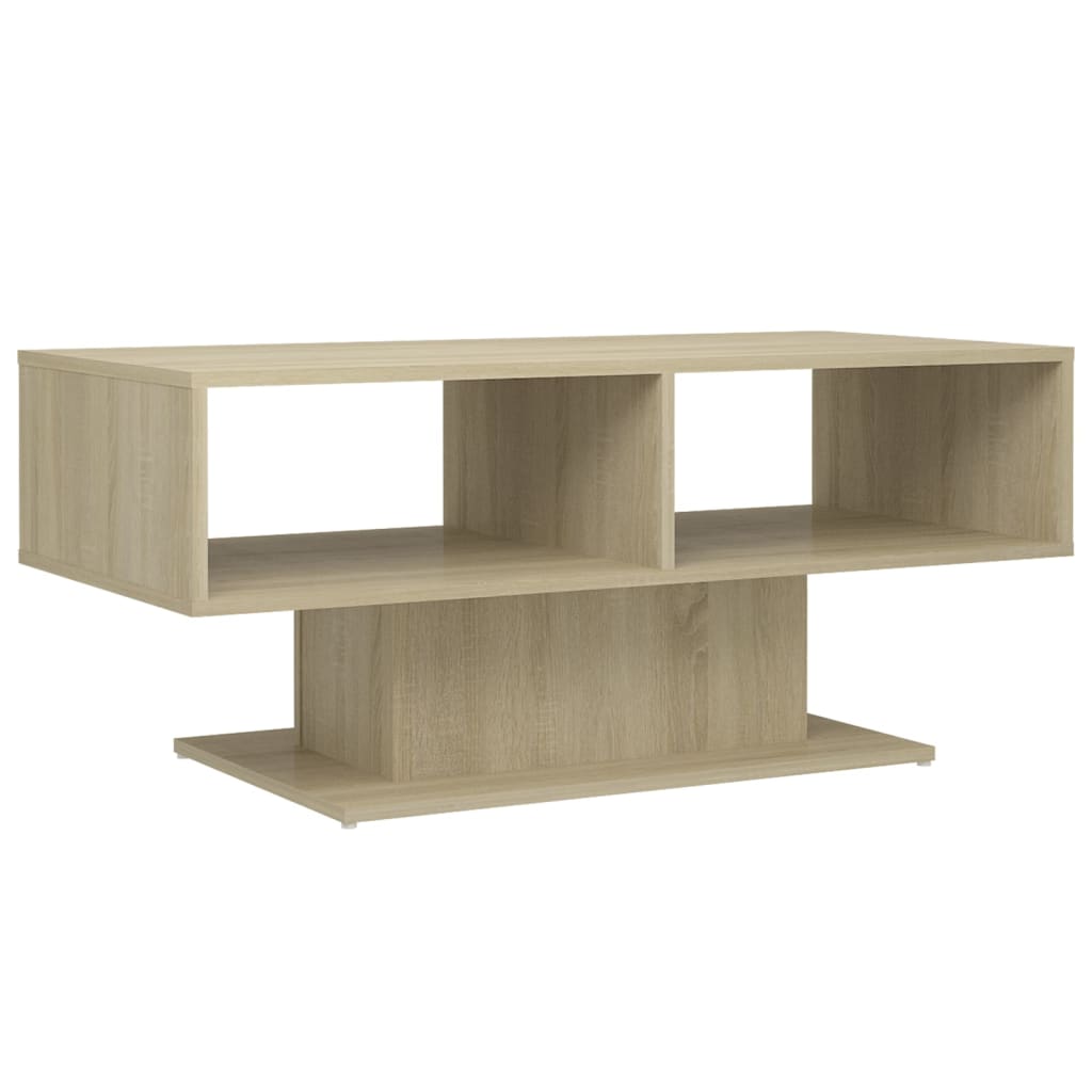 Table basse 103,5x50x44,5 cm en bois travaillé