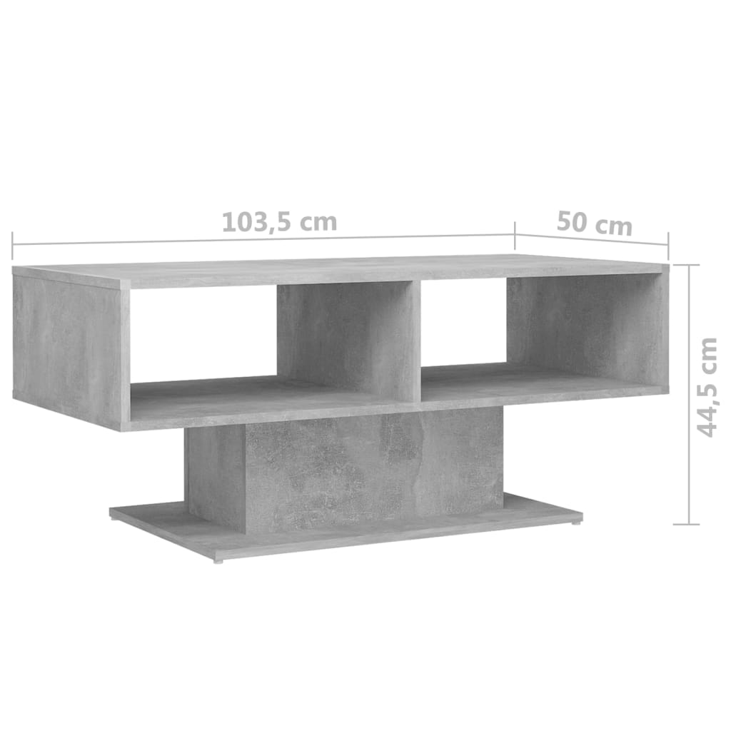 Table basse 103,5x50x44,5 cm en bois travaillé