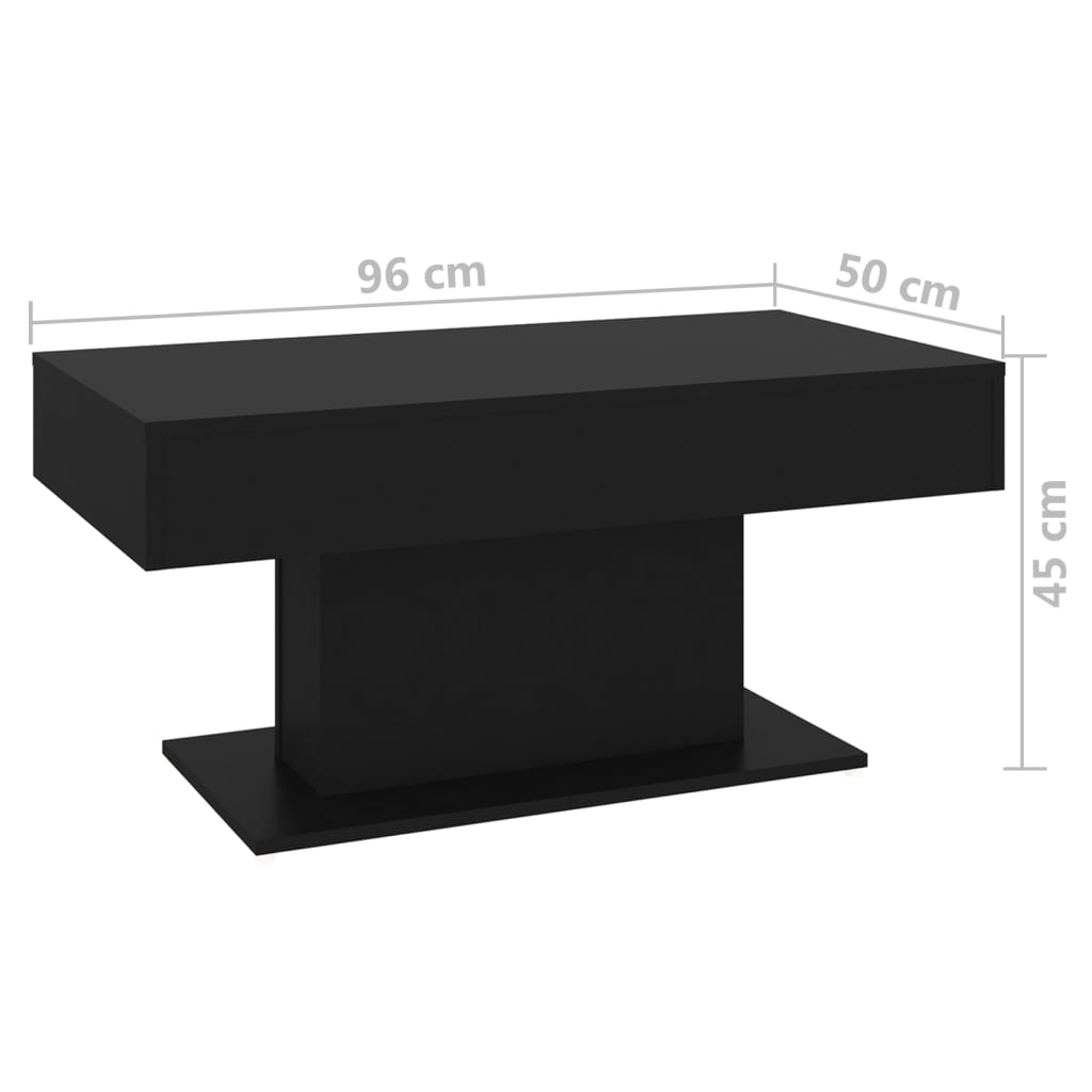 Salontafel 96x50x45 cm bewerkt hout