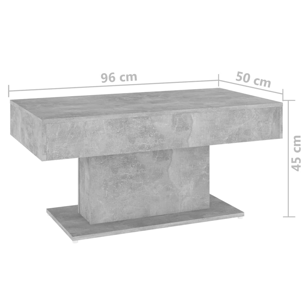 Salontafel 96x50x45 cm bewerkt hout eikenkleurig