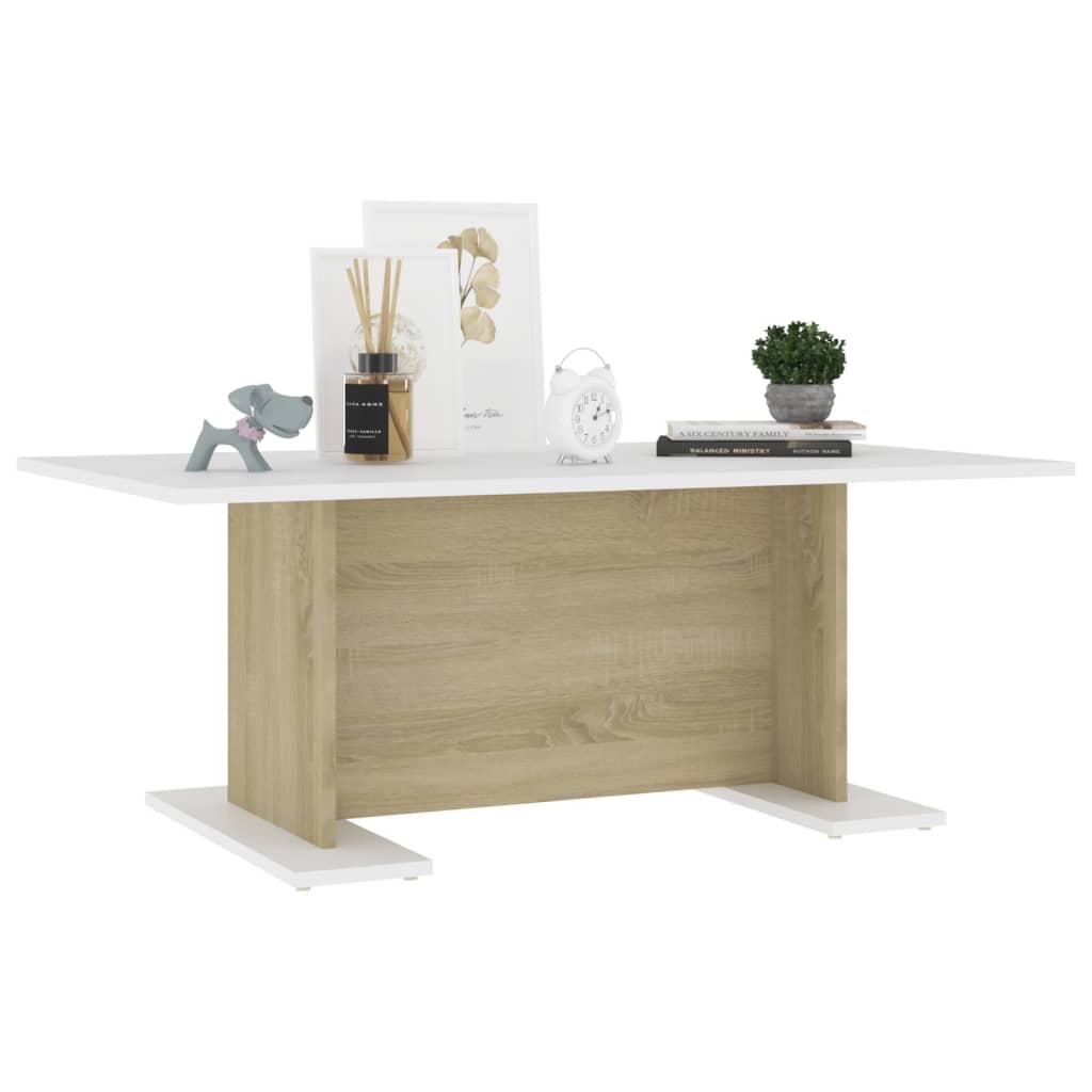 Salontafel 103,5x60x40 cm bewerkt hout