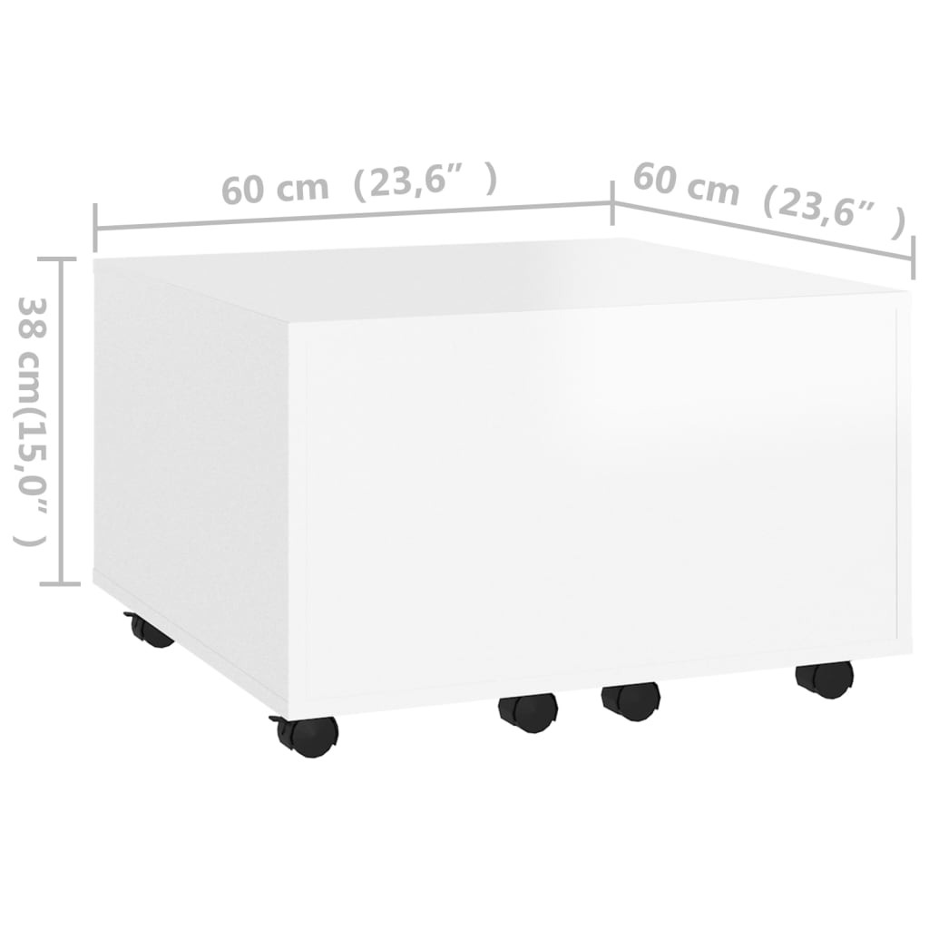 Salontafel 60x60x38 cm bewerkt hout