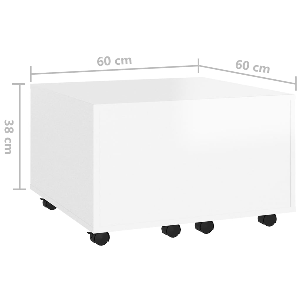 Table basse 60x60x38 cm en bois travaillé