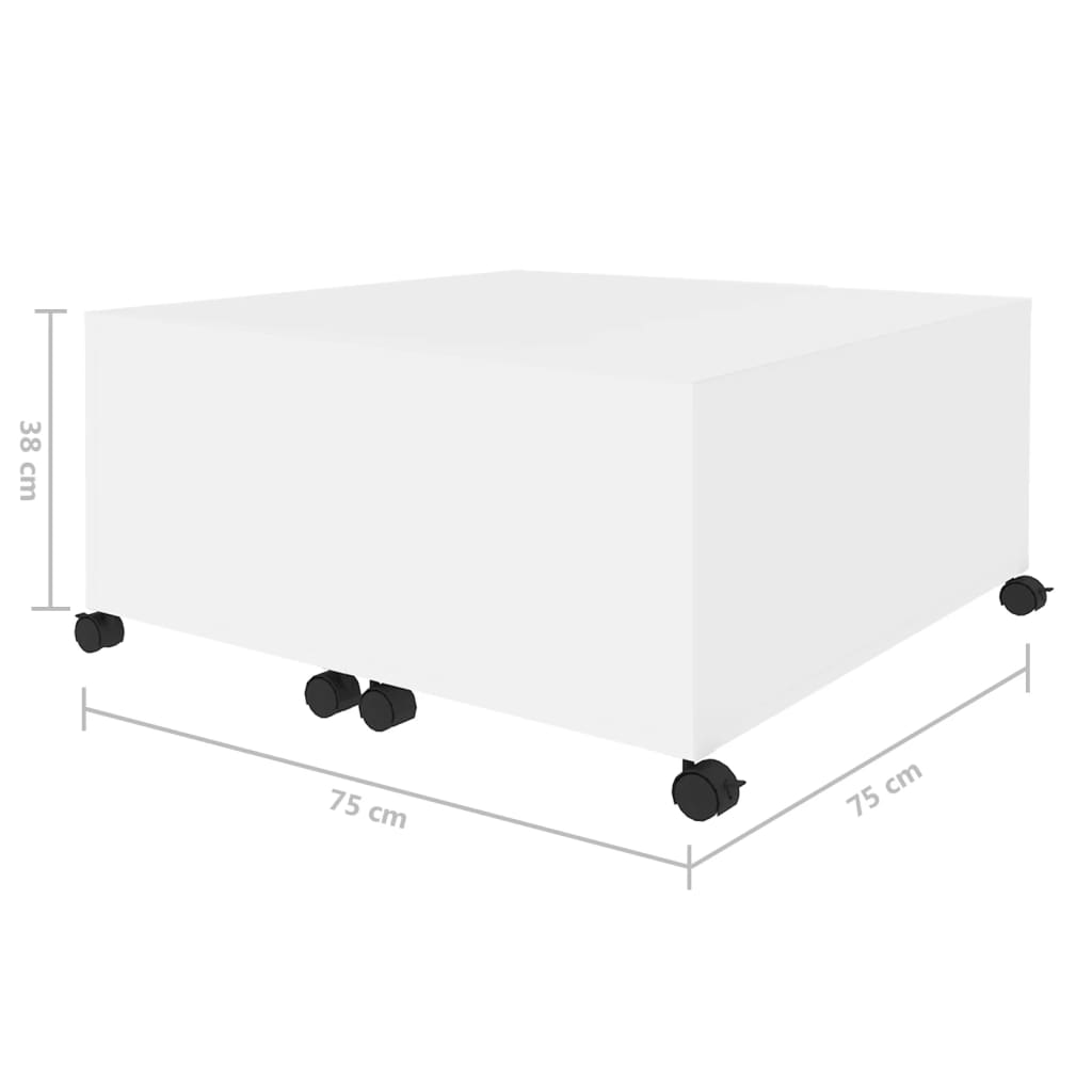 Salontafel 75x75x38 cm bewerkt hout