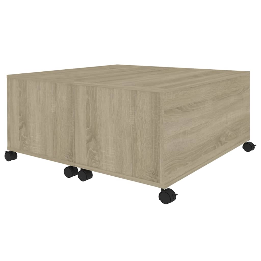 Salontafel 75x75x38 cm bewerkt hout