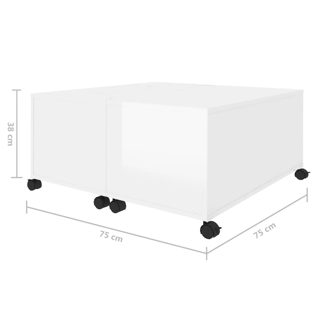 Salontafel 75x75x38 cm bewerkt hout eikenkleurig