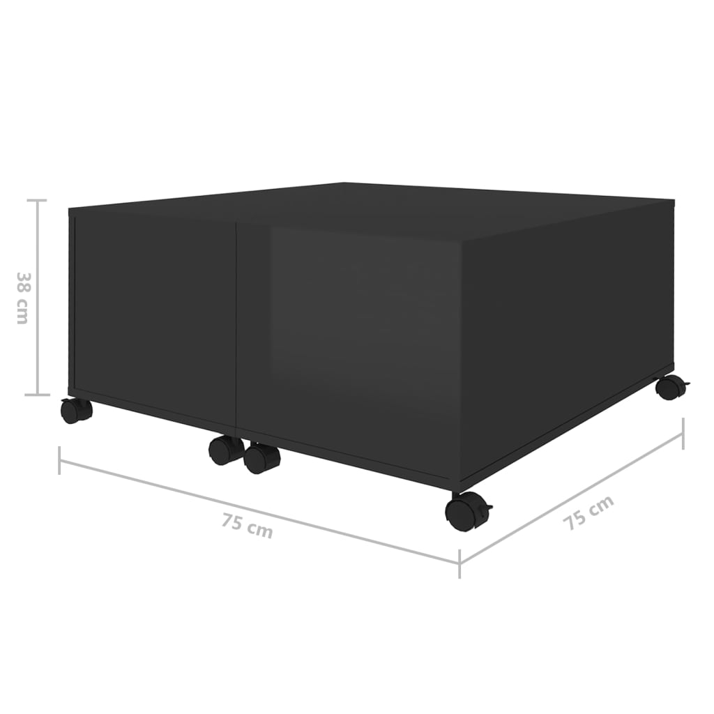 Salontafel 75x75x38 cm bewerkt hout eikenkleurig