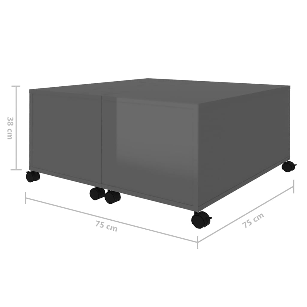 Salontafel 75x75x38 cm bewerkt hout