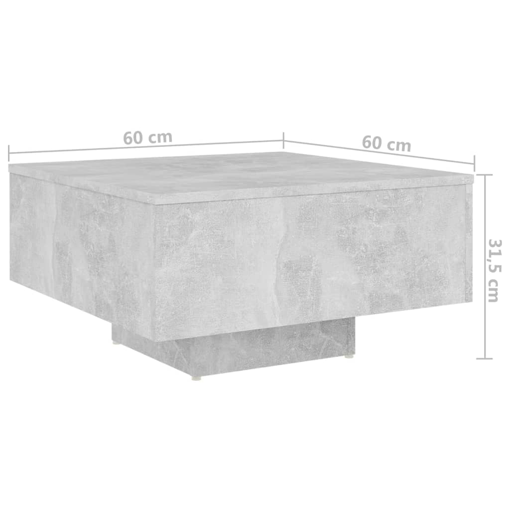 Salontafel 60x60x31,5 cm bewerkt hout