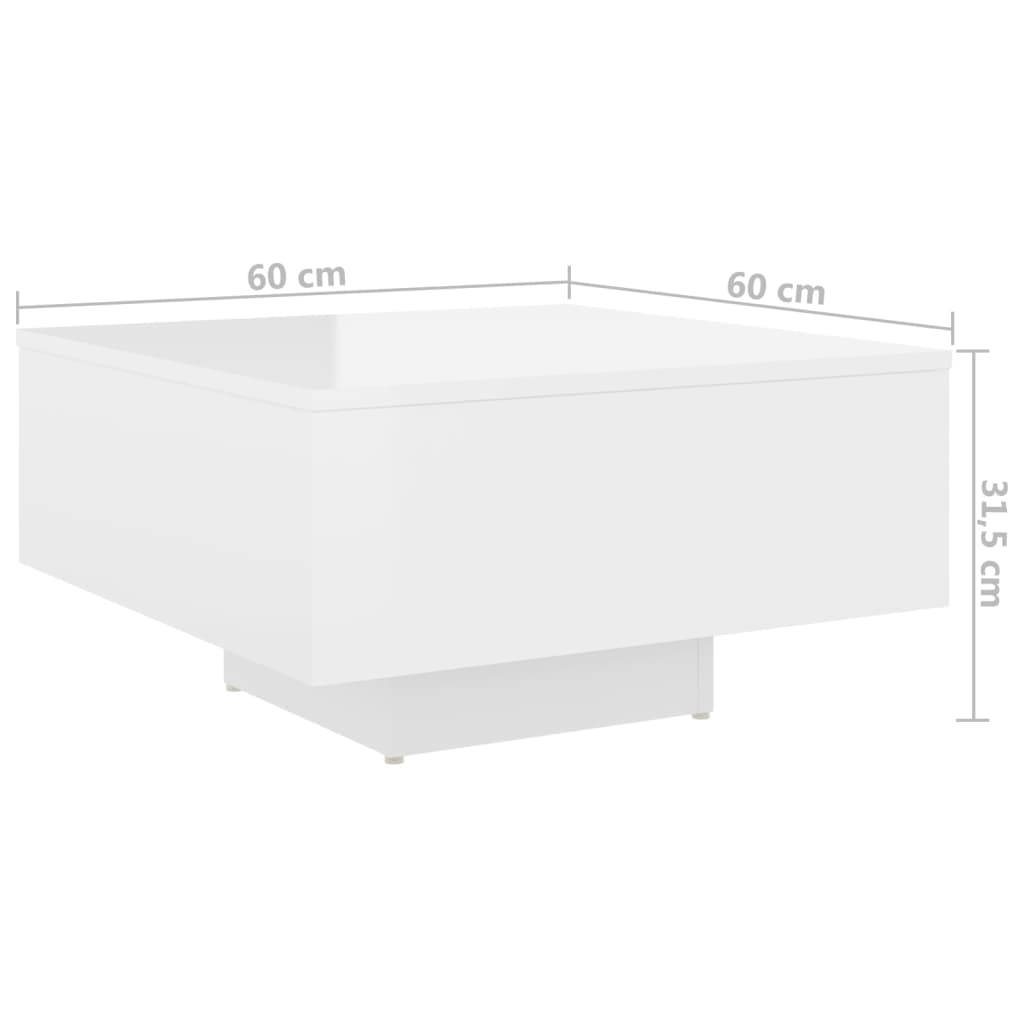 Salontafel 60x60x31,5 cm bewerkt hout