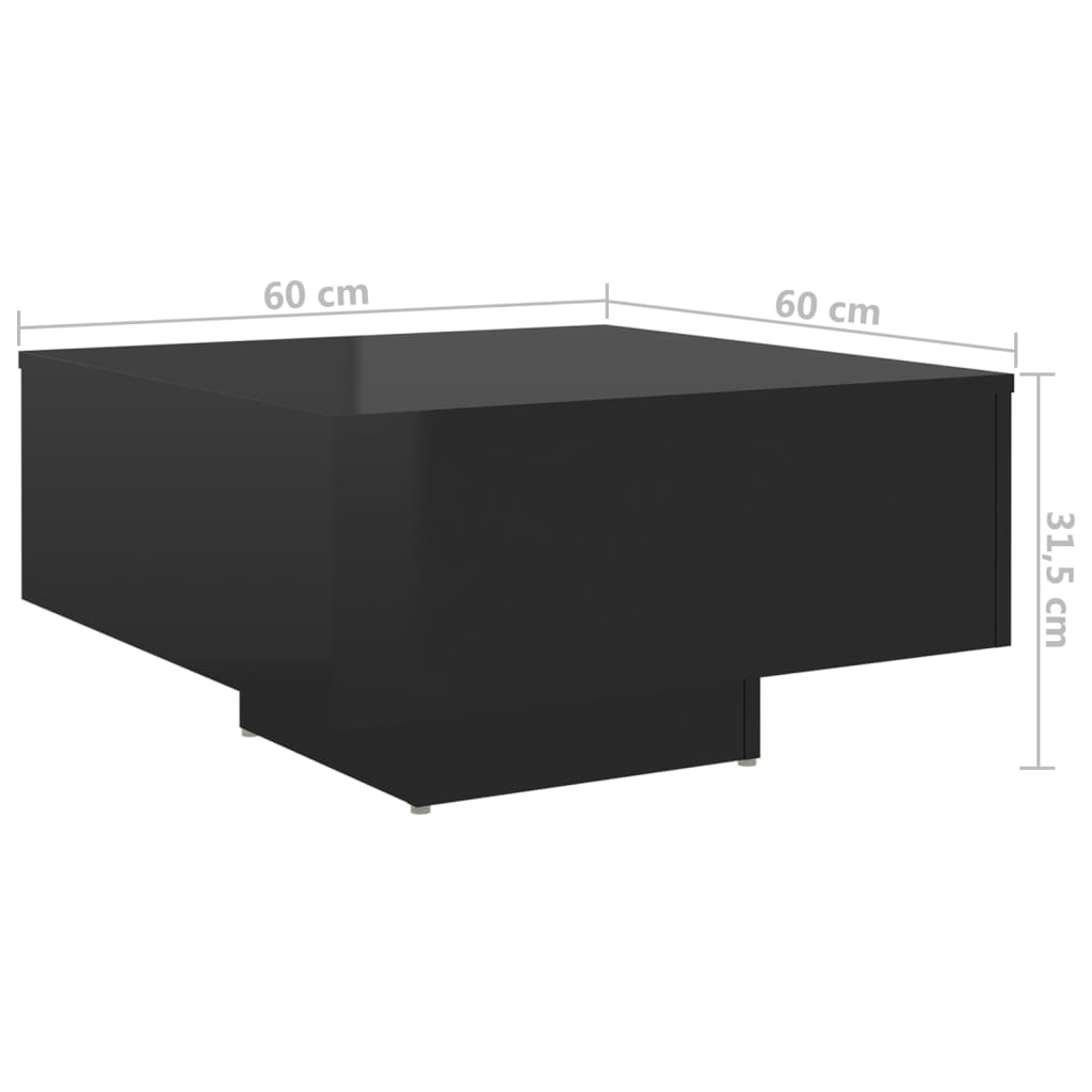 Salontafel 60x60x31,5 cm bewerkt hout eikenkleurig