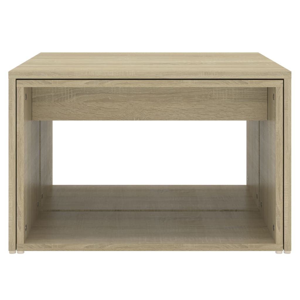 3-delige Salontafelset 60x60x38 cm bewerkt hout