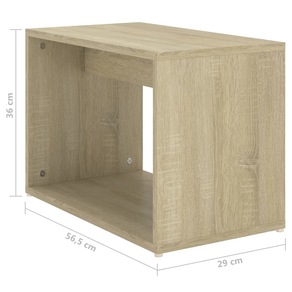 3-delige Salontafelset 60x60x38 cm bewerkt hout