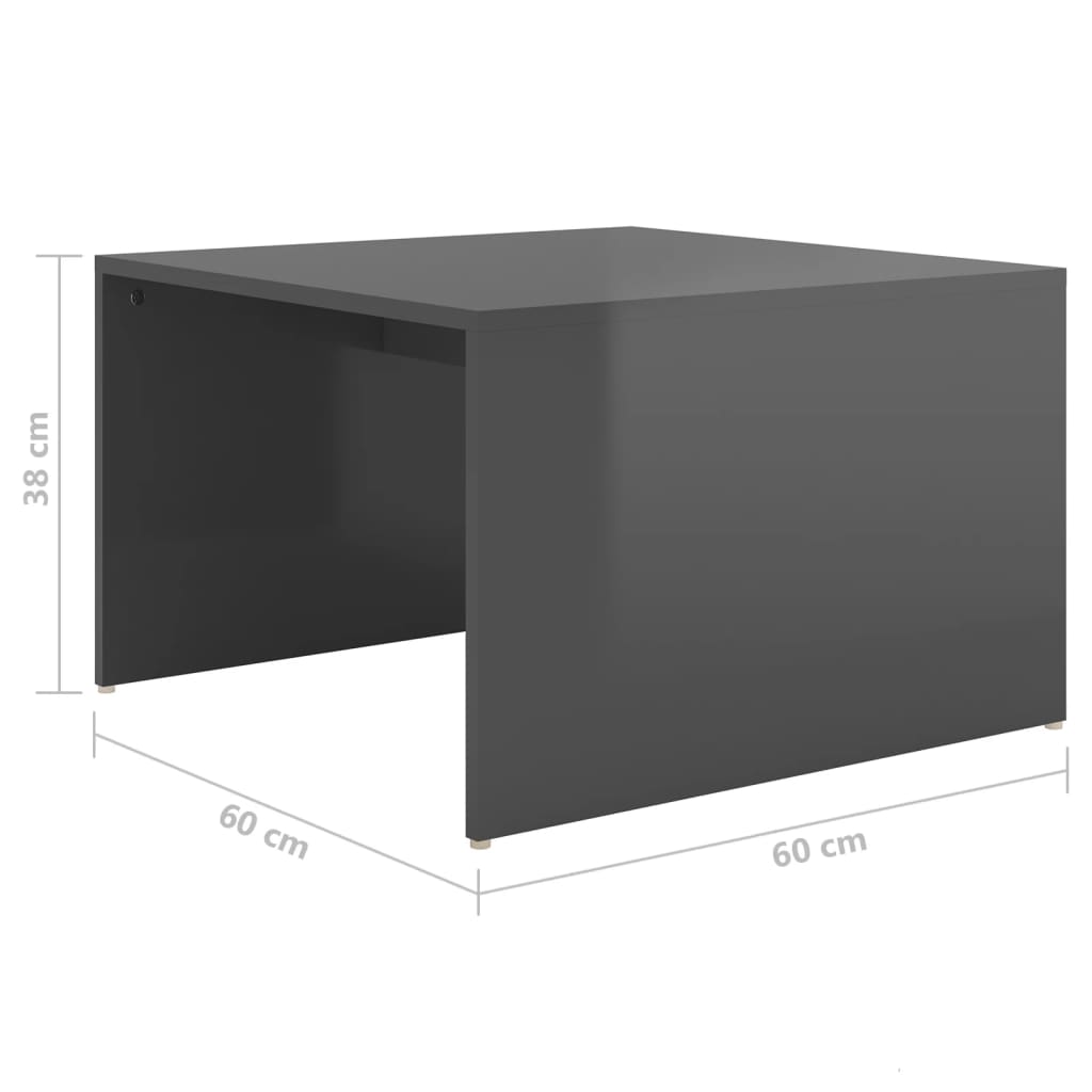 3-delige Salontafelset 60x60x38 cm bewerkt hout