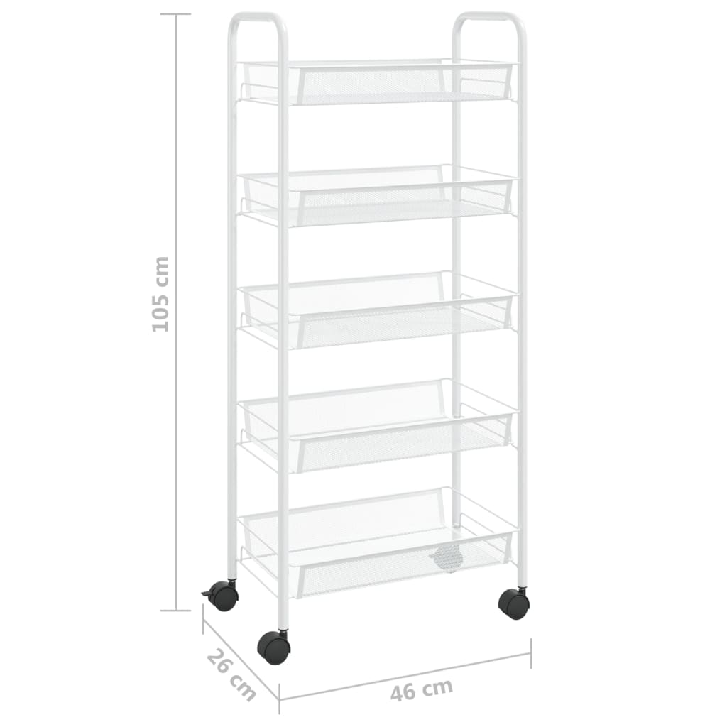 Keukentrolley 3-laags 46x26x54 cm ijzer