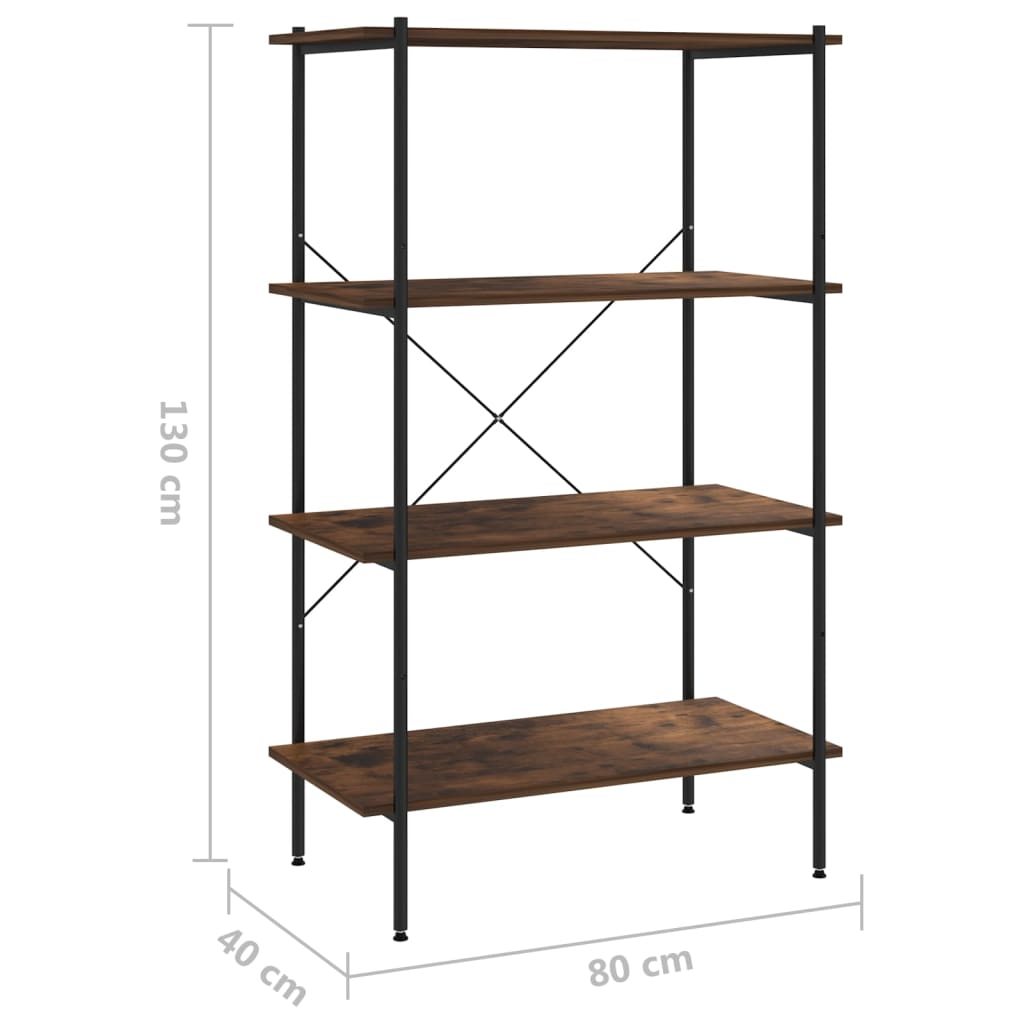 Etagère de rangement 3 niveaux 80x40x92 cm naturel