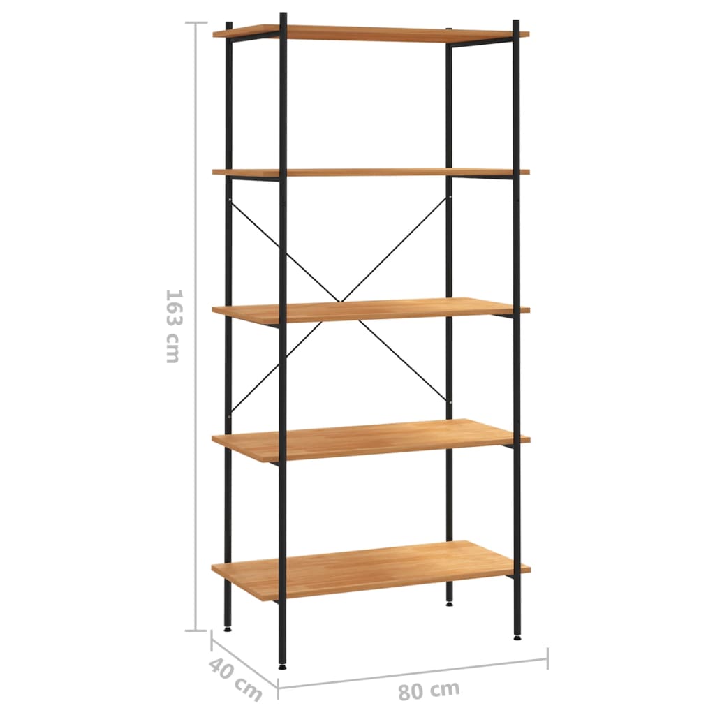 Etagère de rangement 3 niveaux 80x40x92 cm naturel