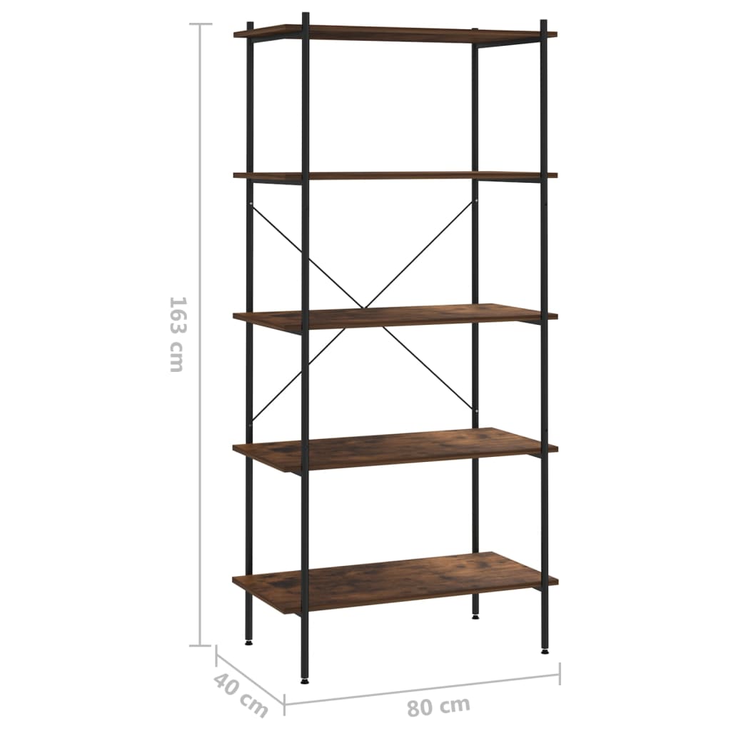 Etagère de rangement 3 niveaux 80x40x92 cm naturel