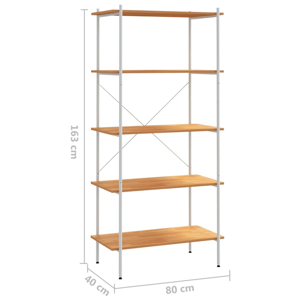 Etagère de rangement 3 niveaux 80x40x92 cm naturel