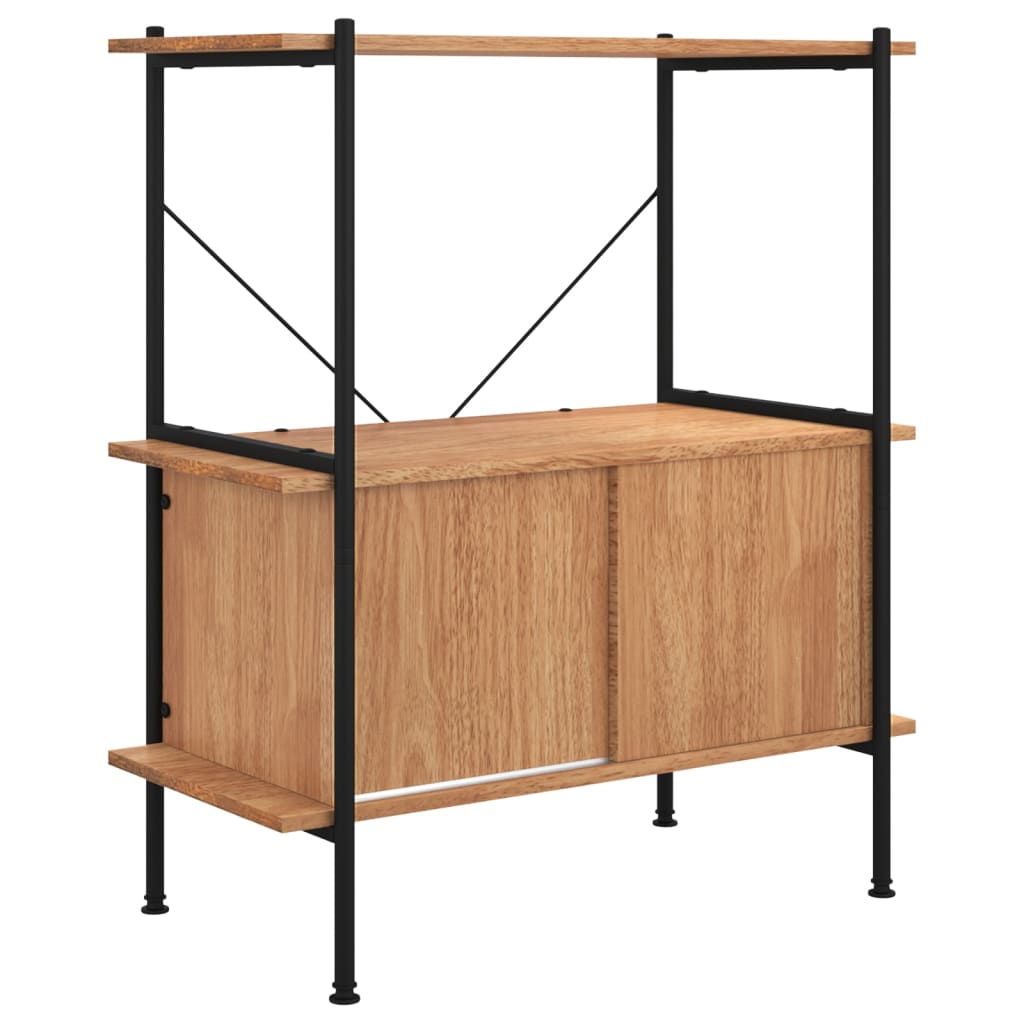 Etagère de rangement 5 niveaux avec placard 80x40x163 cm acier et dérivé du bois