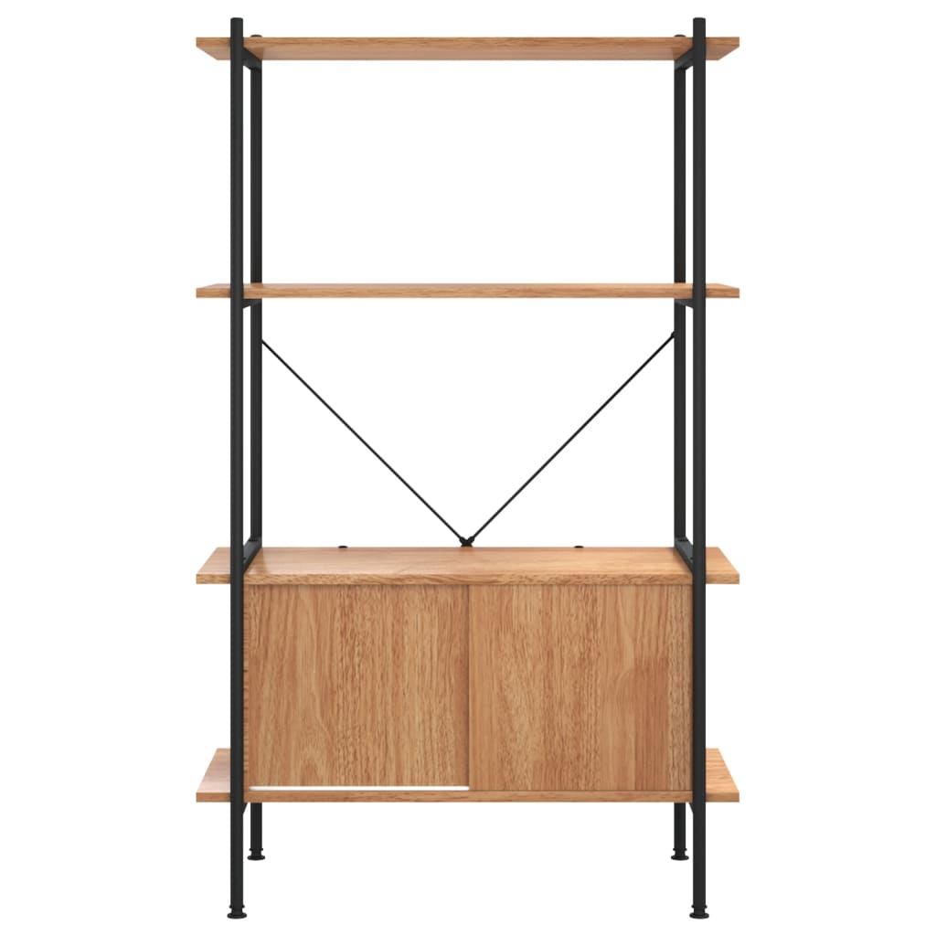 Etagère de rangement 5 niveaux avec placard 80x40x163 cm acier et dérivé du bois