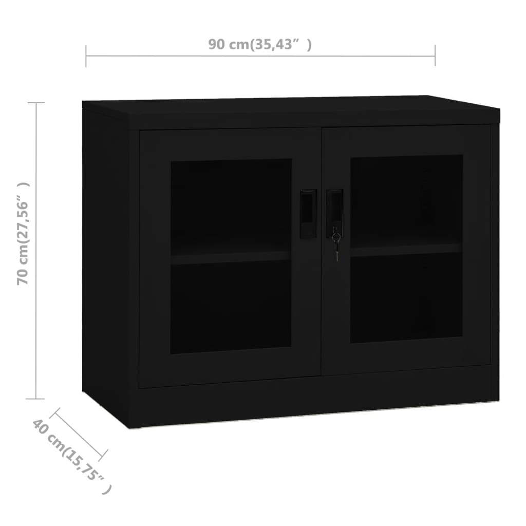 Armoire de bureau 90x40x70 cm acier, anthracite