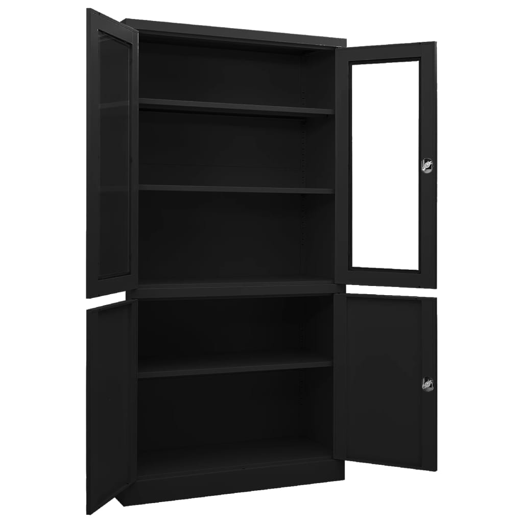 Armoire de bureau 90x40x180 cm acier, anthracite