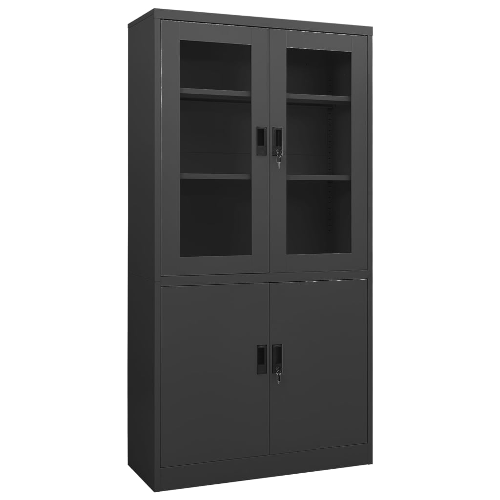 Armoire de bureau 90x40x180 cm acier, anthracite