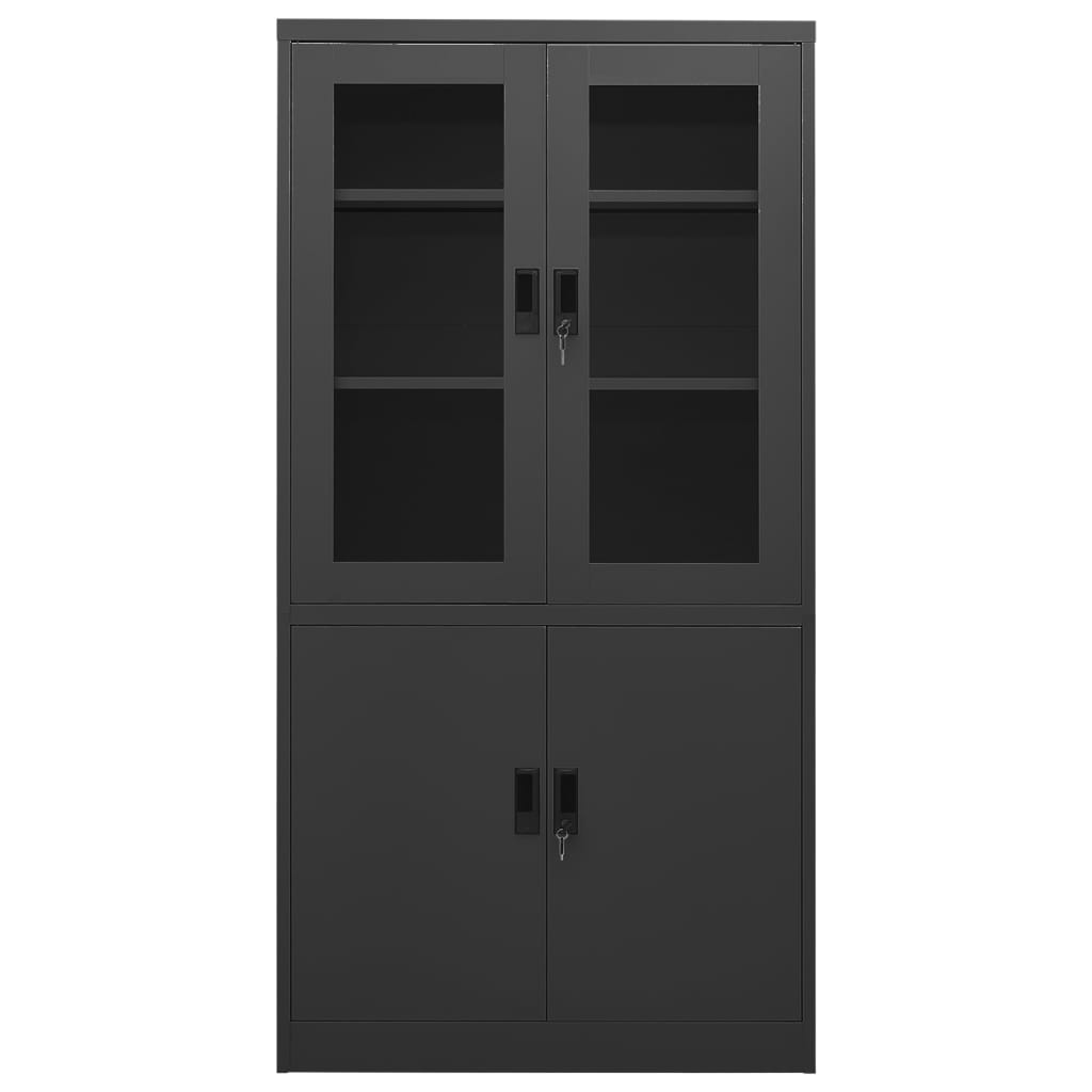 Armoire de bureau 90x40x180 cm acier, anthracite