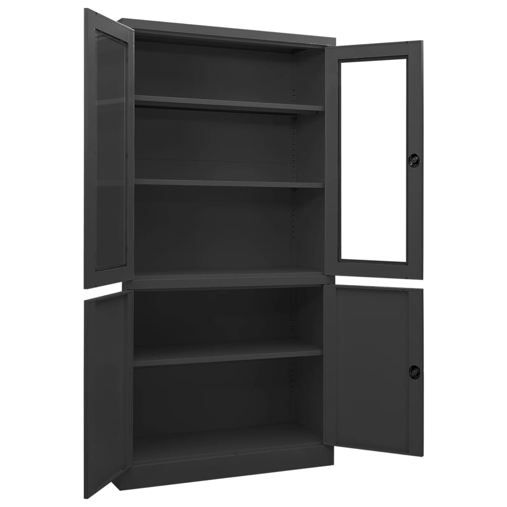 Armoire de bureau 90x40x180 cm acier, anthracite