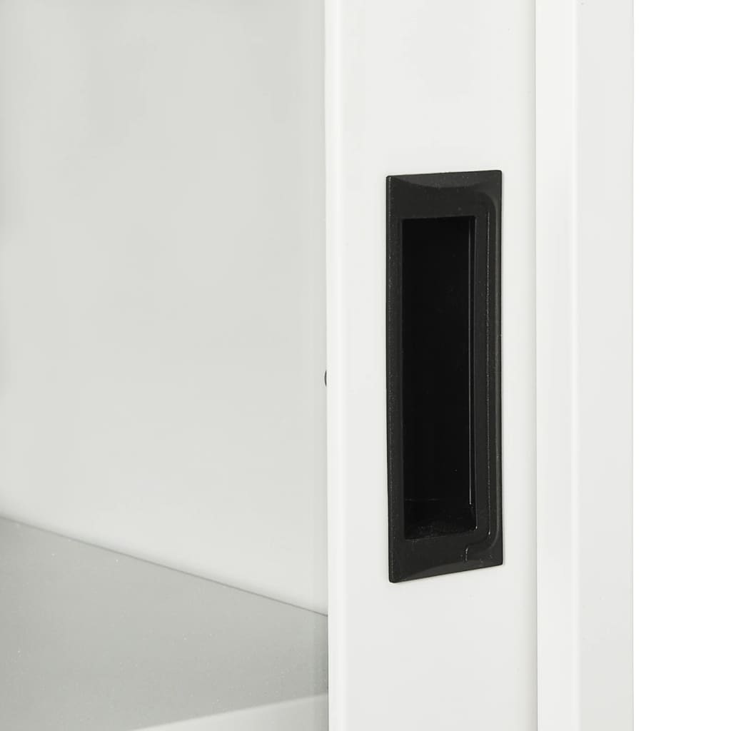 Armoire à portes coulissantes avec jardinière en acier, anthracite