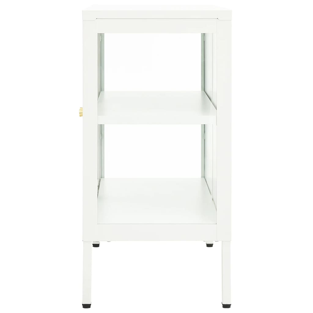 Dressoir 70x35x70 cm staal en glas