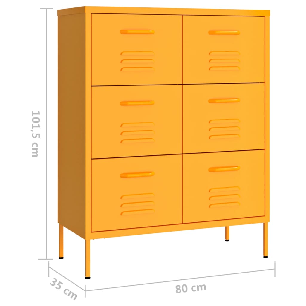 Commode 80x35x101,5 cm acier