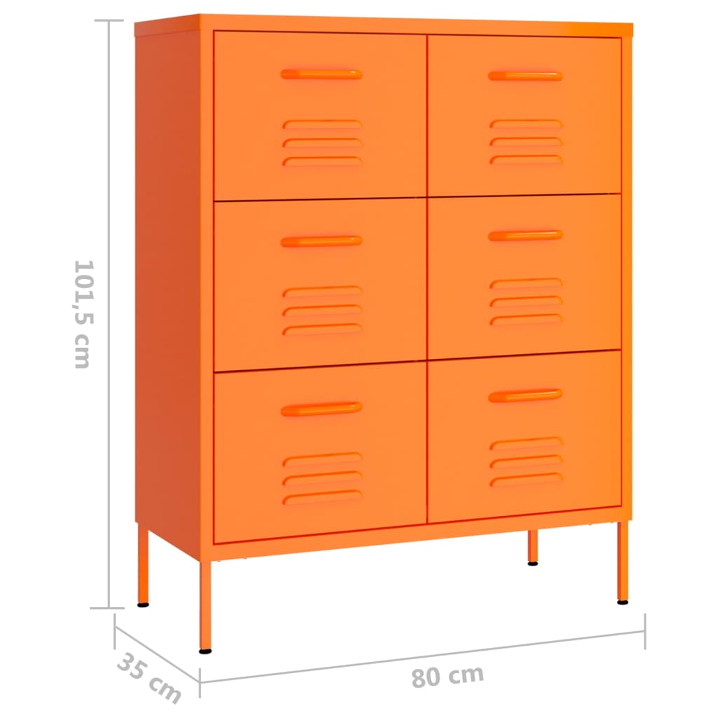 Commode 80x35x101,5 cm acier