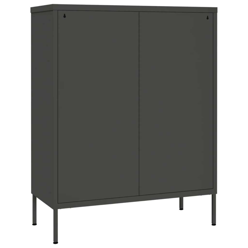 Commode 80x35x101,5 cm acier, anthracite