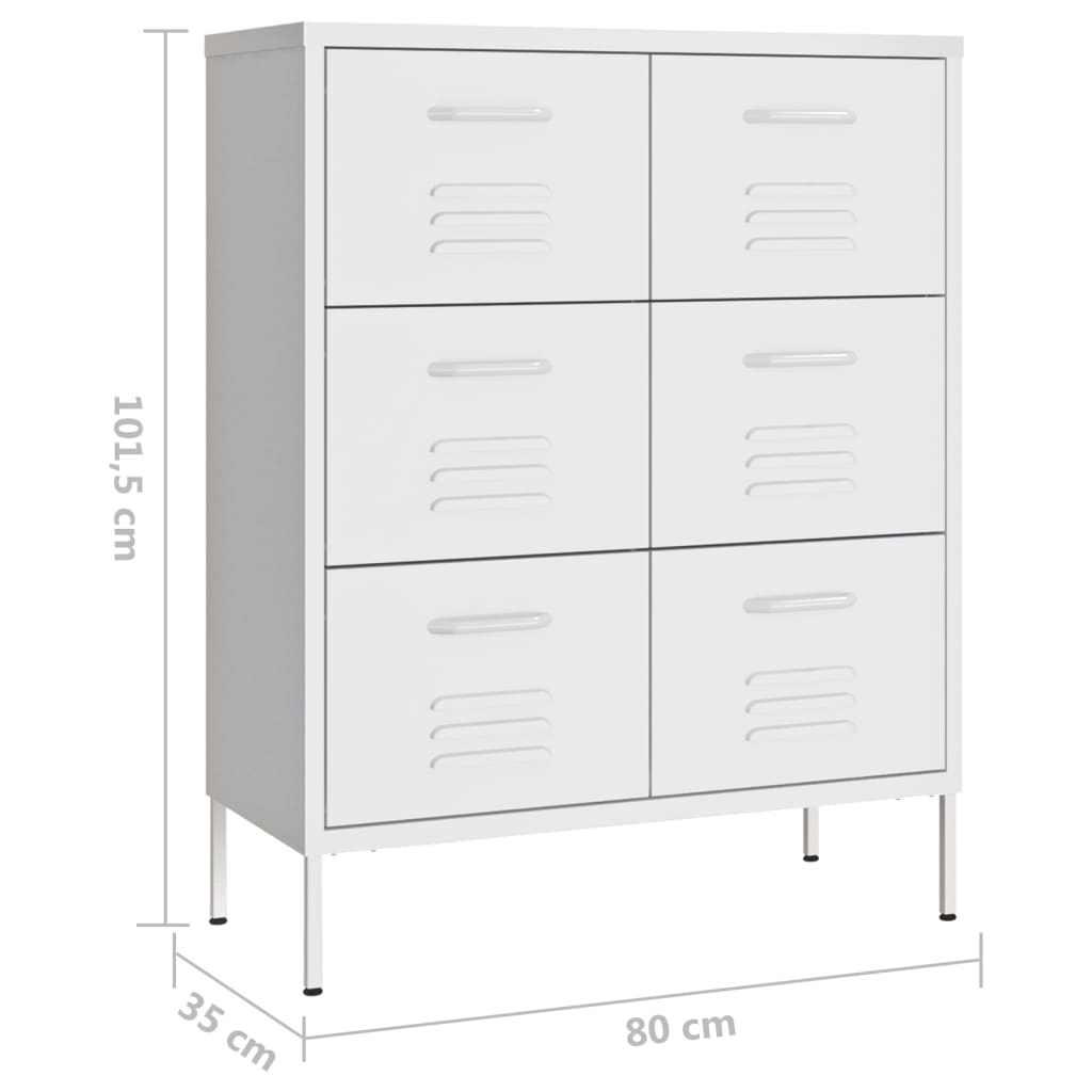 Ladekast 80x35x101,5 cm staal