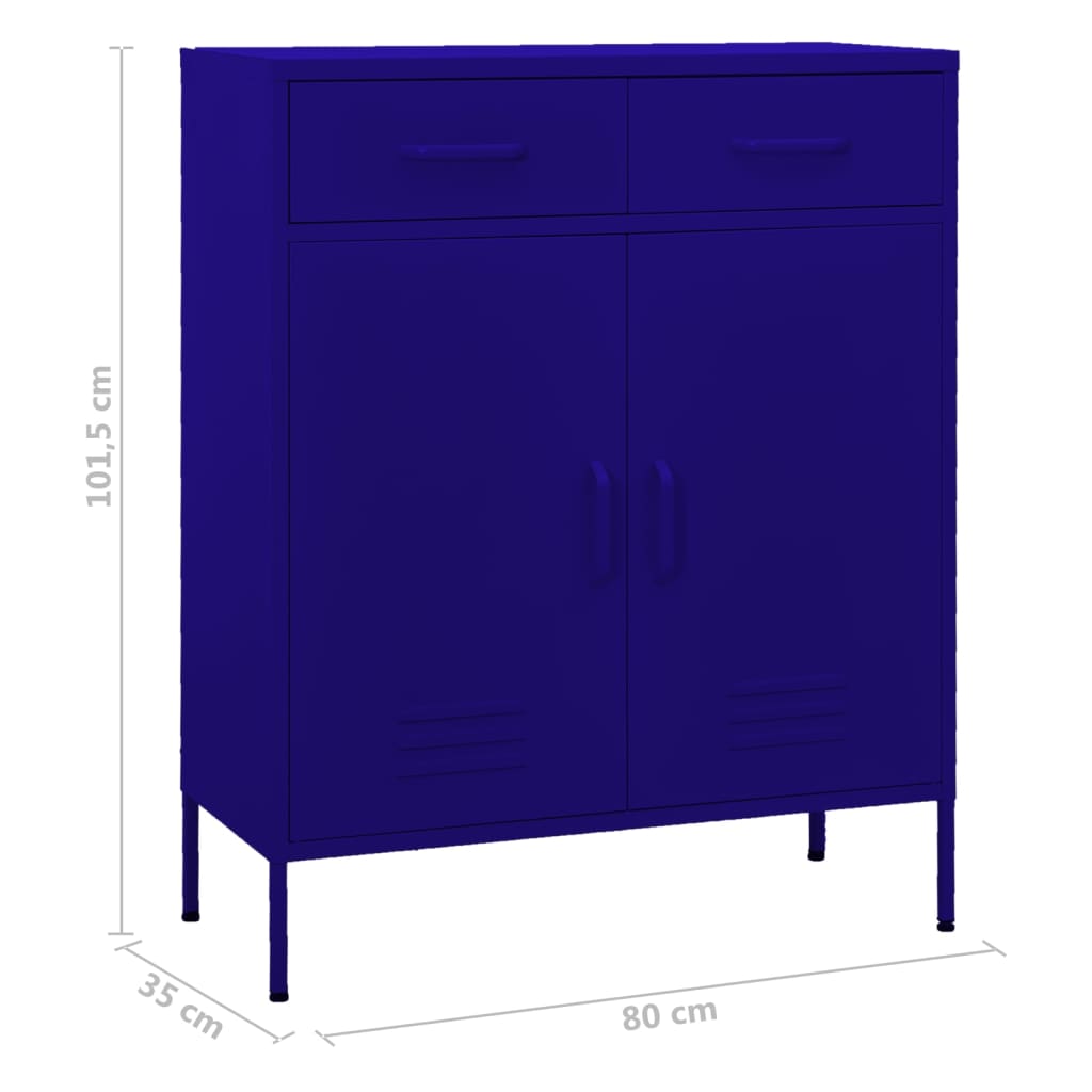 Armoire de rangement 80x35x101,5 cm en acier