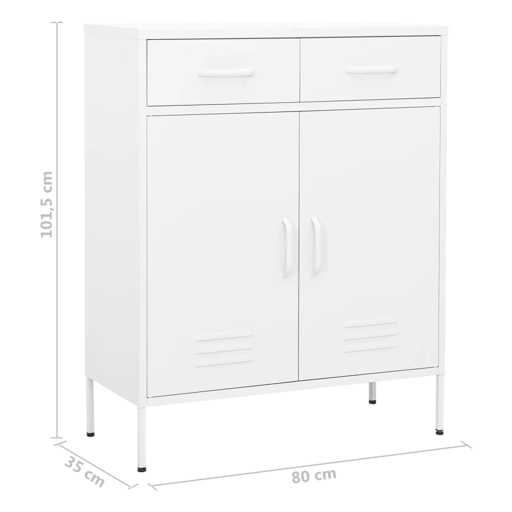 Armoire de rangement 80x35x101,5 cm en acier