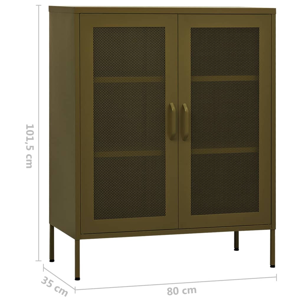 Meuble de rangement 80x35x101,5 cm acier menthe