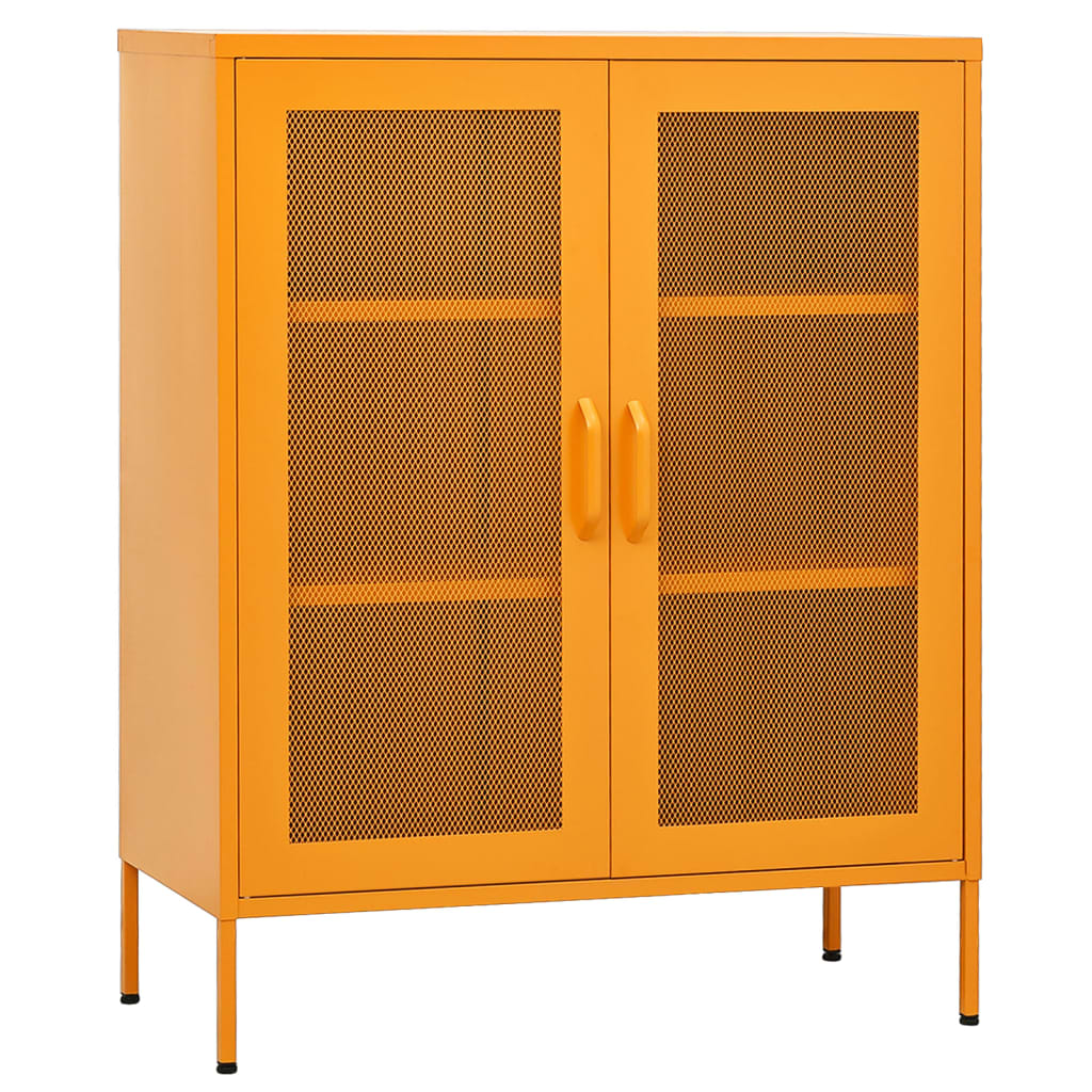 Meuble de rangement 80x35x101,5 cm acier orange