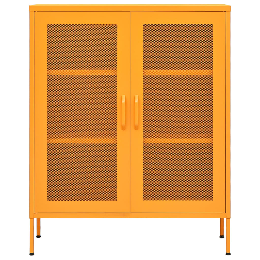 Meuble de rangement 80x35x101,5 cm acier orange